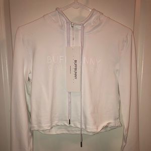 BuffBunny White Crop Sweatshirt